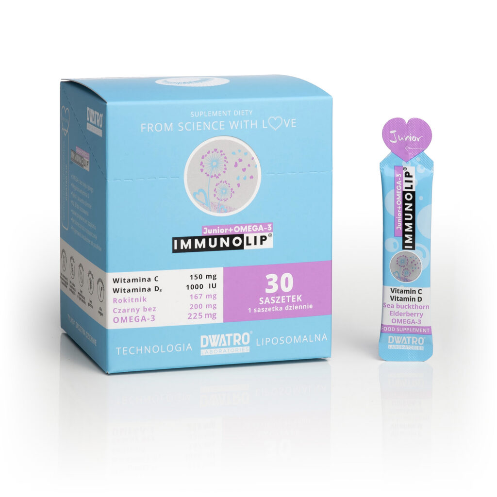 Liposomalny suplement Immunolip<sup>®</sup> Junior+OMEGA-3 na&nbsp;wspomaganie odporności dziecka