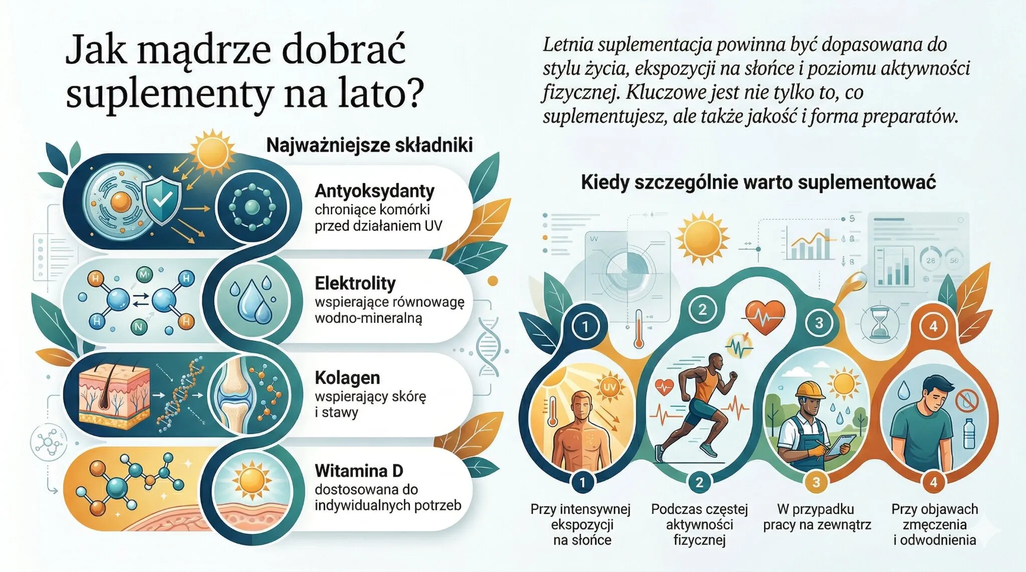 Jak mądrze dobrać suplementy na lato?