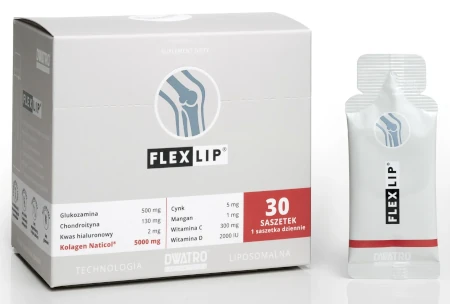 Liposomalny kolagen rybi z glukozaminą i chondroityną FlexLip® na stawy