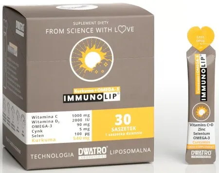 Liposomalny suplement Immunolip® Kurkuma+OMEGA-3 na wspomaganie odporności
