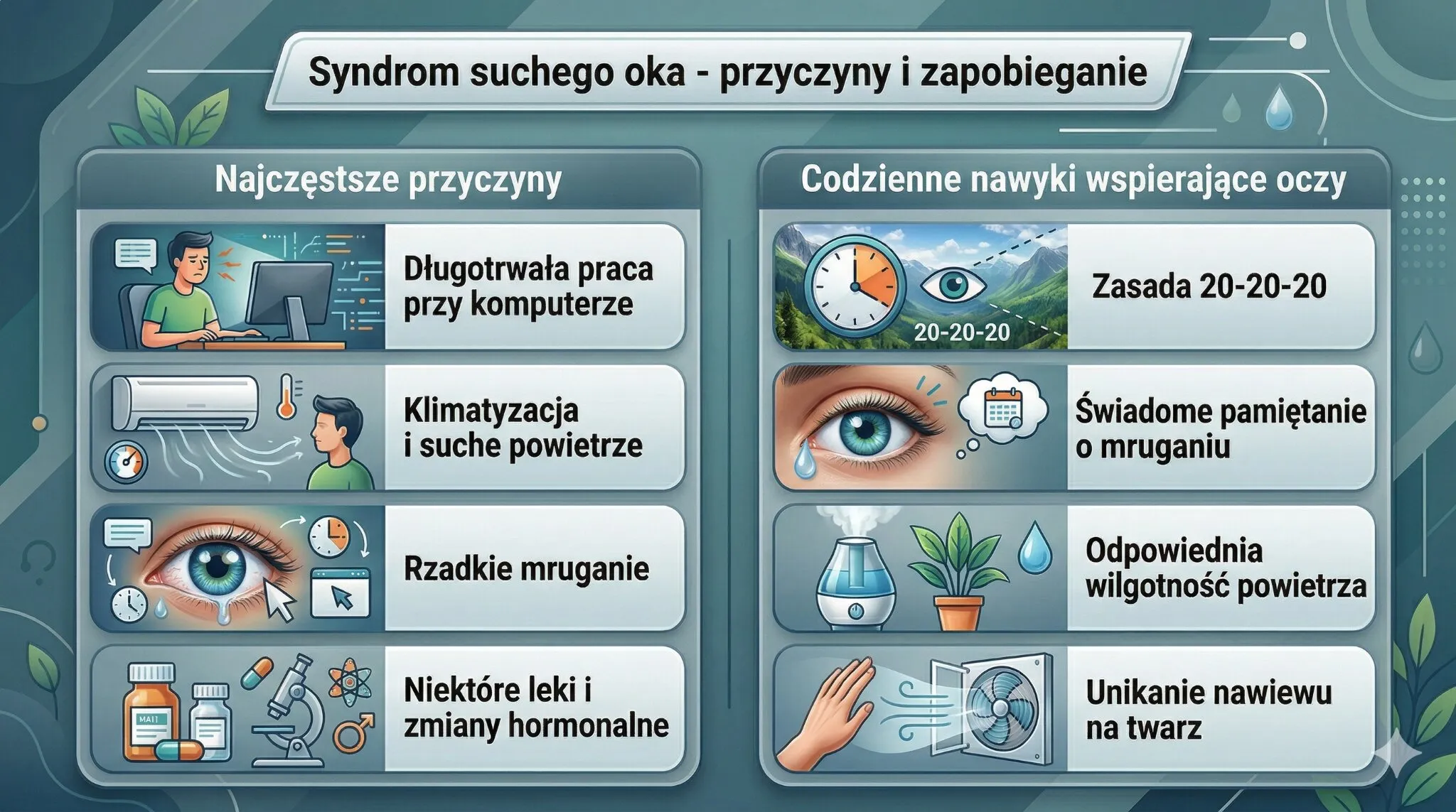 Syndrom suchego oka - przyczyny i zapobieganie